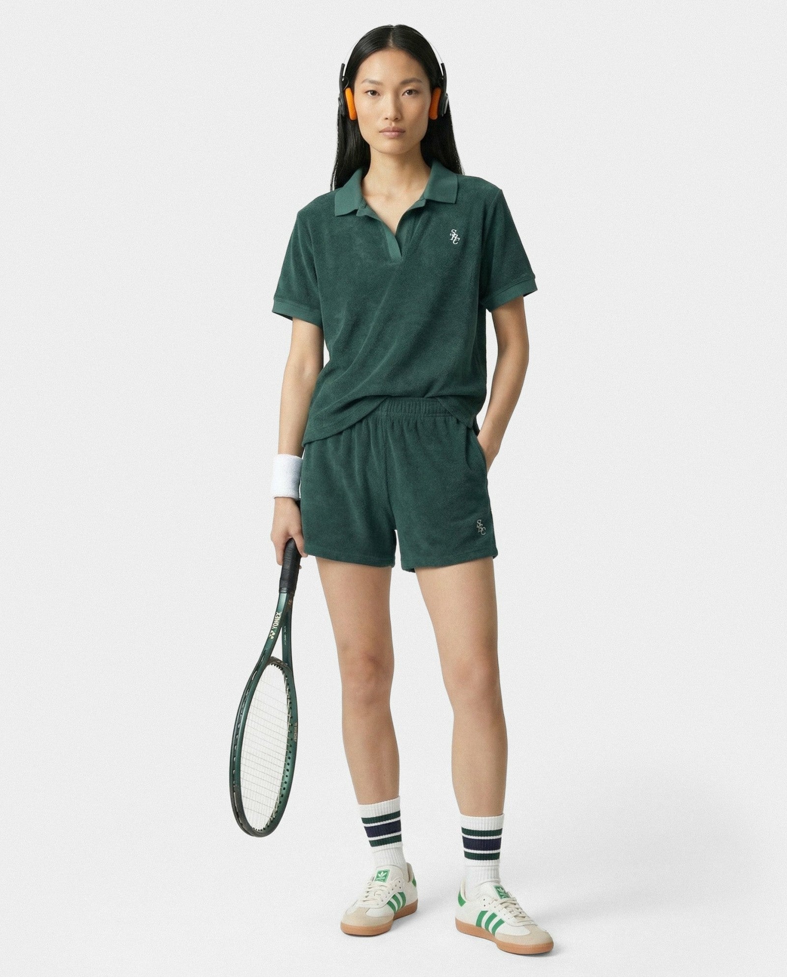 SRC Terry Polo - Forest/White