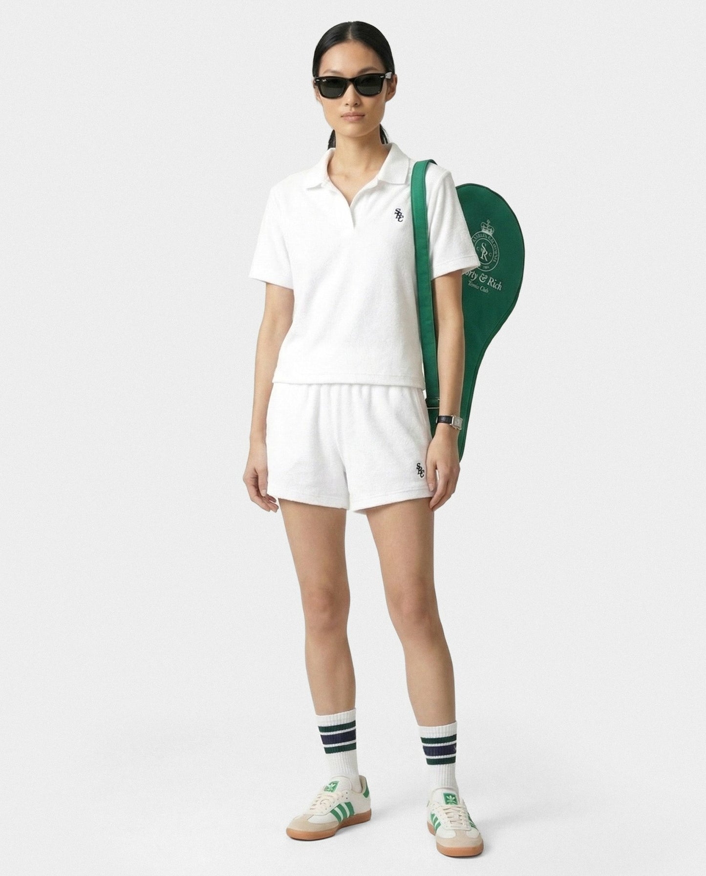 SRC Terry Polo - White/Forest