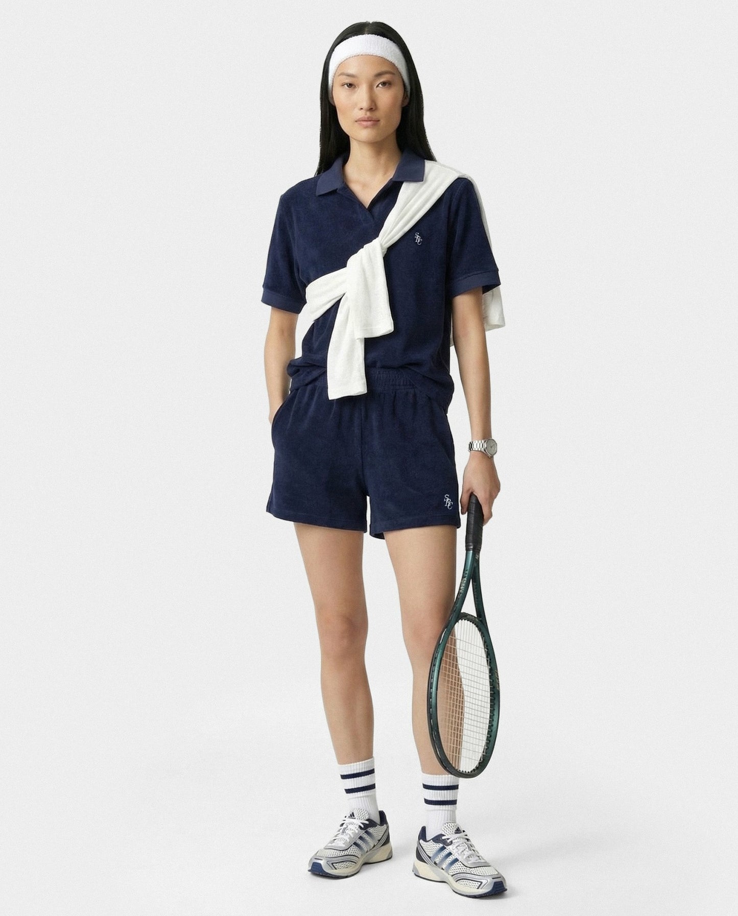 SRC Terry Polo - Navy/White