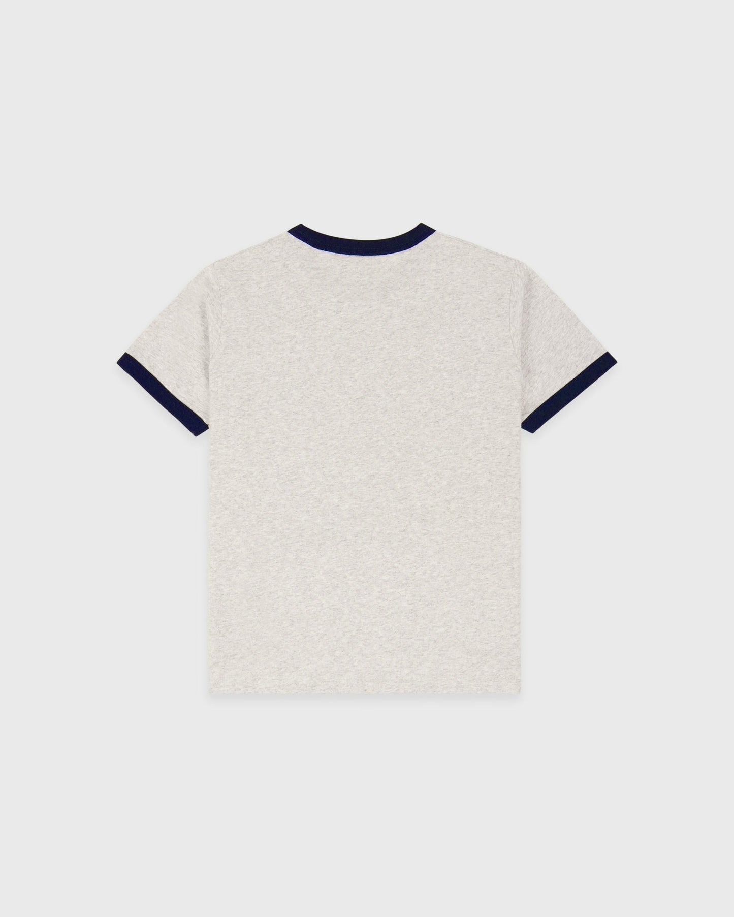 Yale Crest Ringer Tee - Heather Gray/Navy