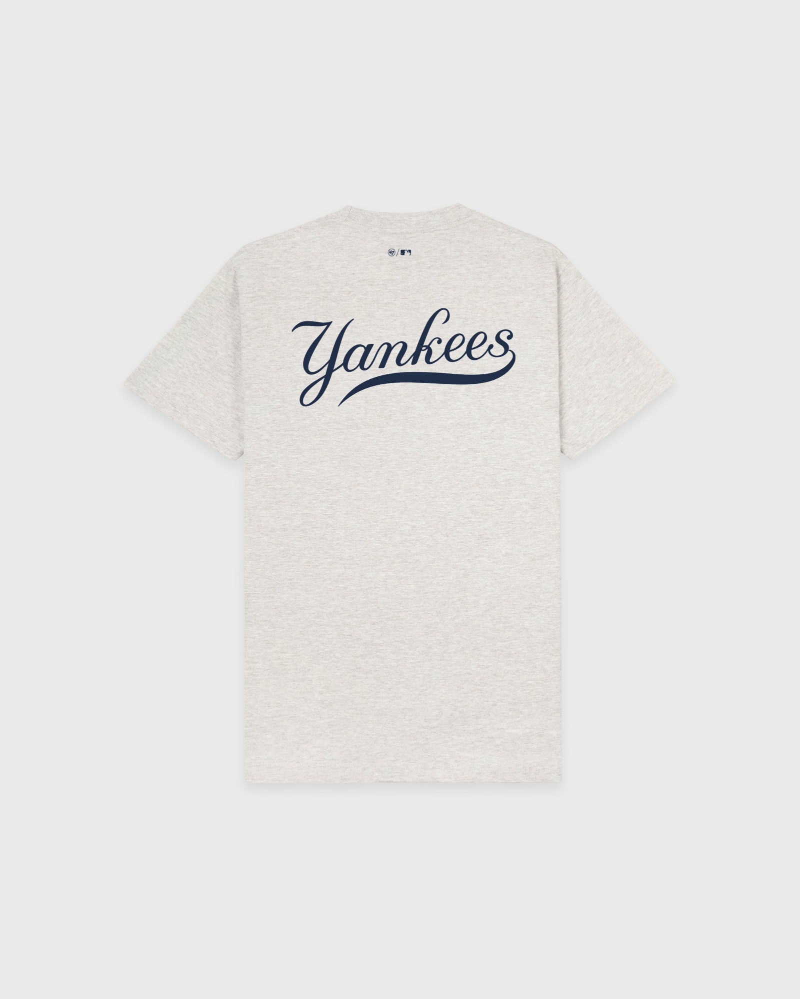 Yankees Curve T-Shirt - Heather Gray/Navy