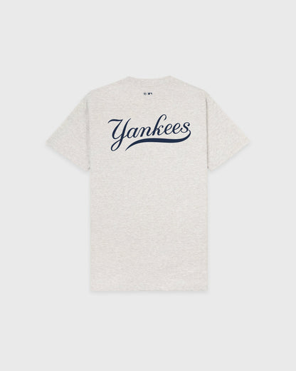 Yankees Curve T-Shirt - Heather Gray/Navy