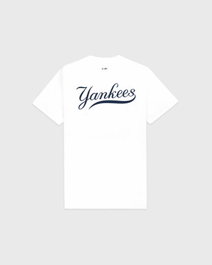 Yankees Curve T-Shirt - White/Navy
