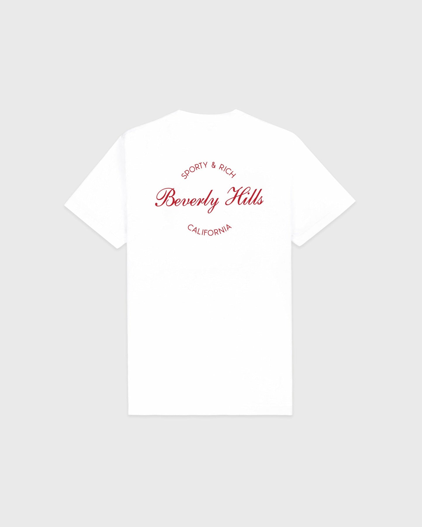 Beverly Script T-Shirt - White/Ruby