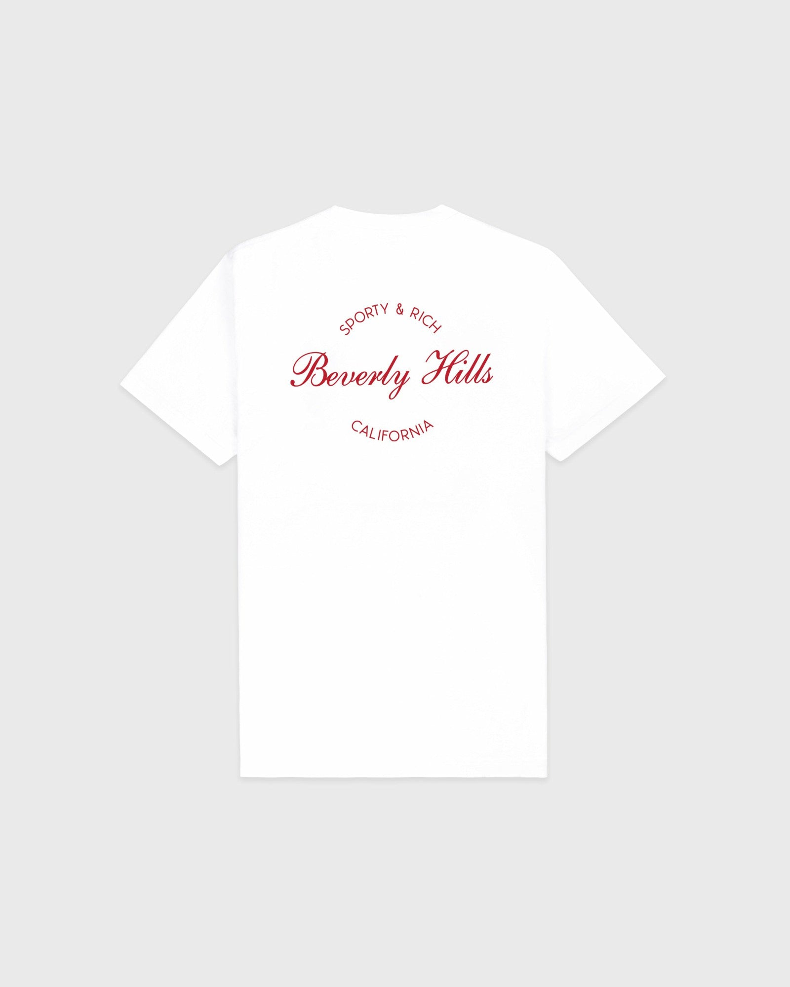 Beverly Script T-Shirt - White/Ruby