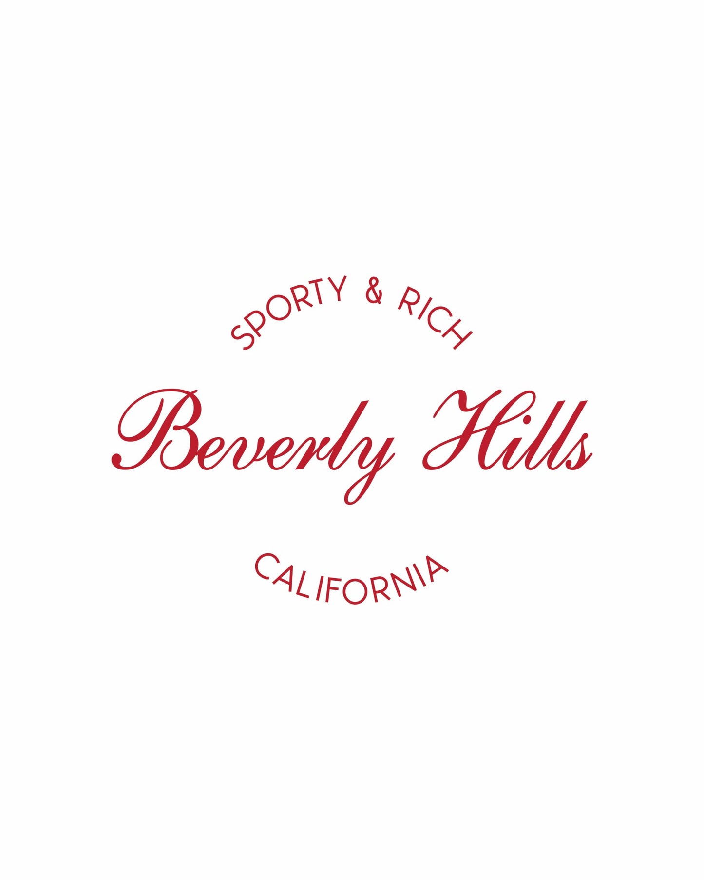 Beverly Script T-Shirt - White/Ruby