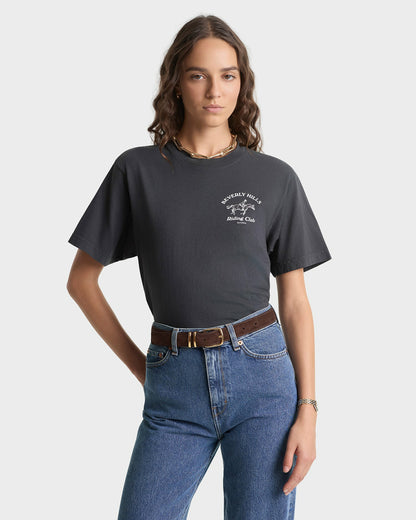 BH Riding Club T-Shirt - Faded Black/White