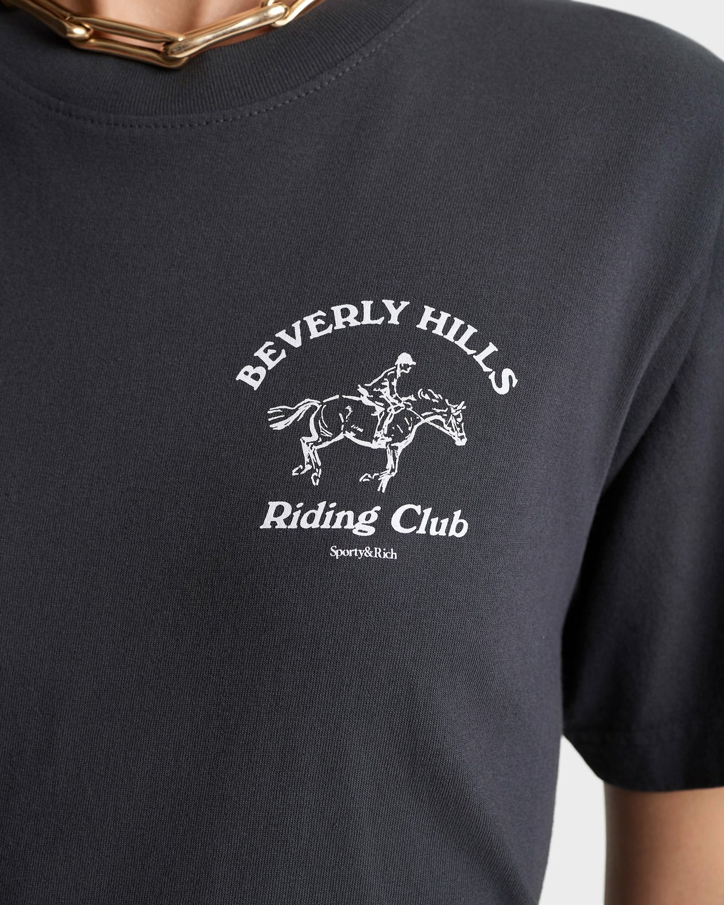 BH Riding Club T-Shirt - Faded Black/White