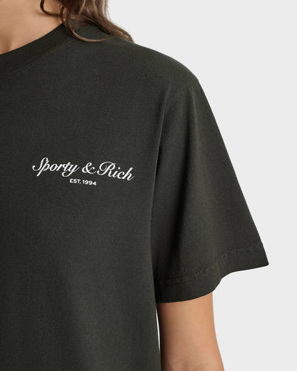 Stallion T-Shirt - Faded Black/White