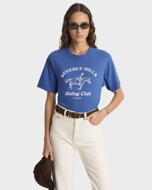 BH Riding Club T-Shirt - Pier Blue/Ecru