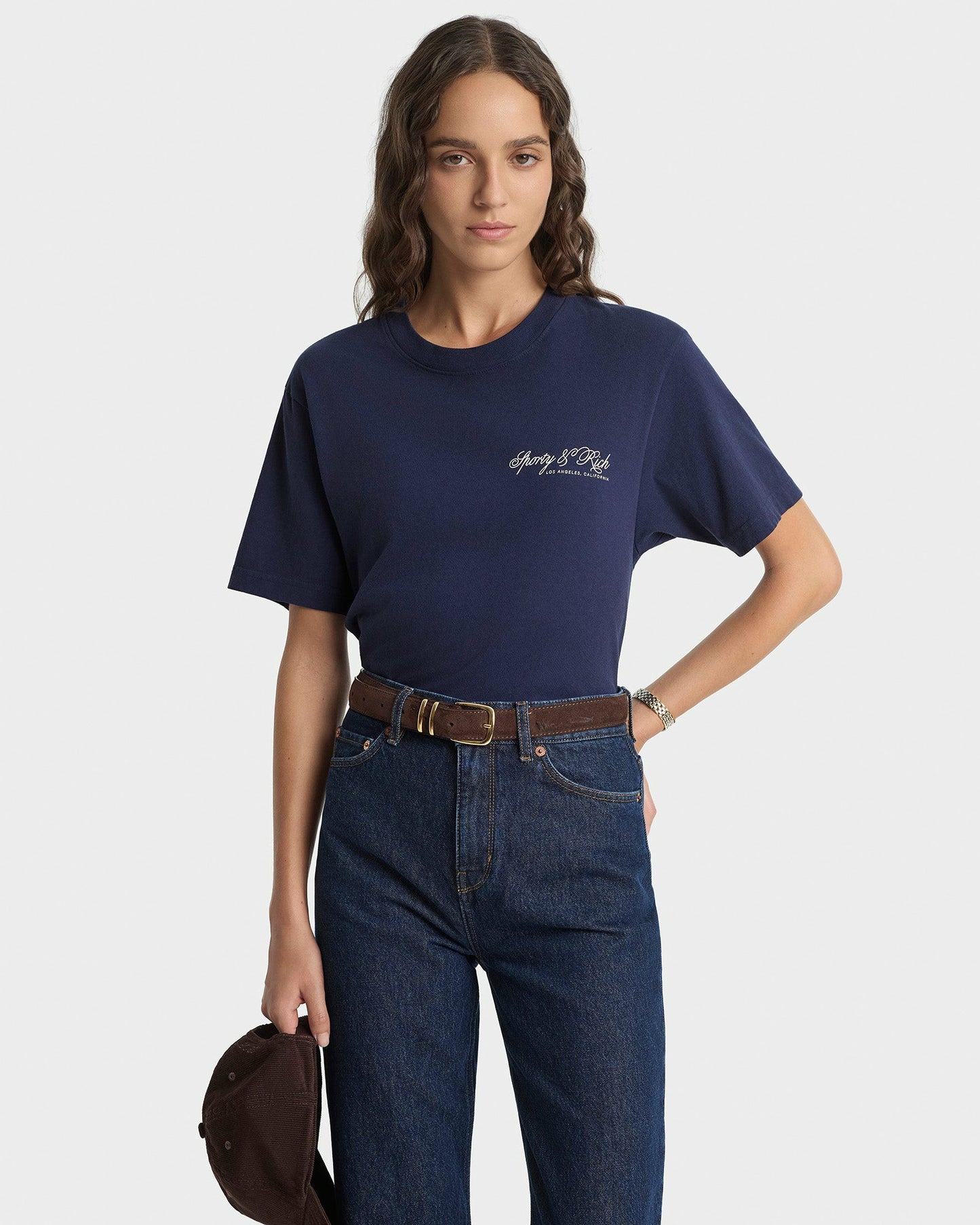 International T-Shirt - Navy/Ecru