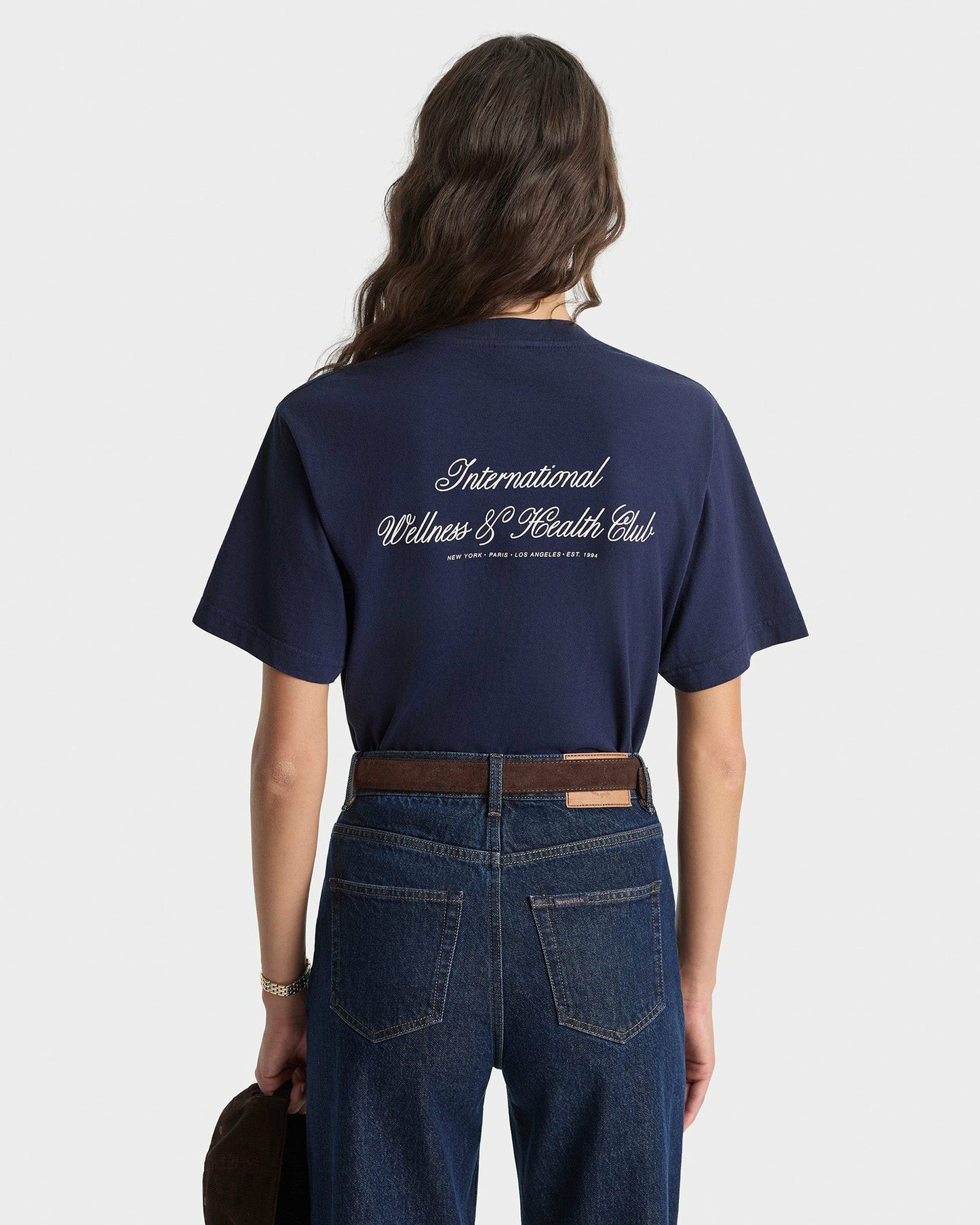 International T-Shirt - Navy/Ecru