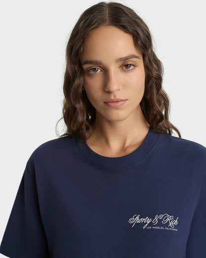 International T-Shirt - Navy/Ecru
