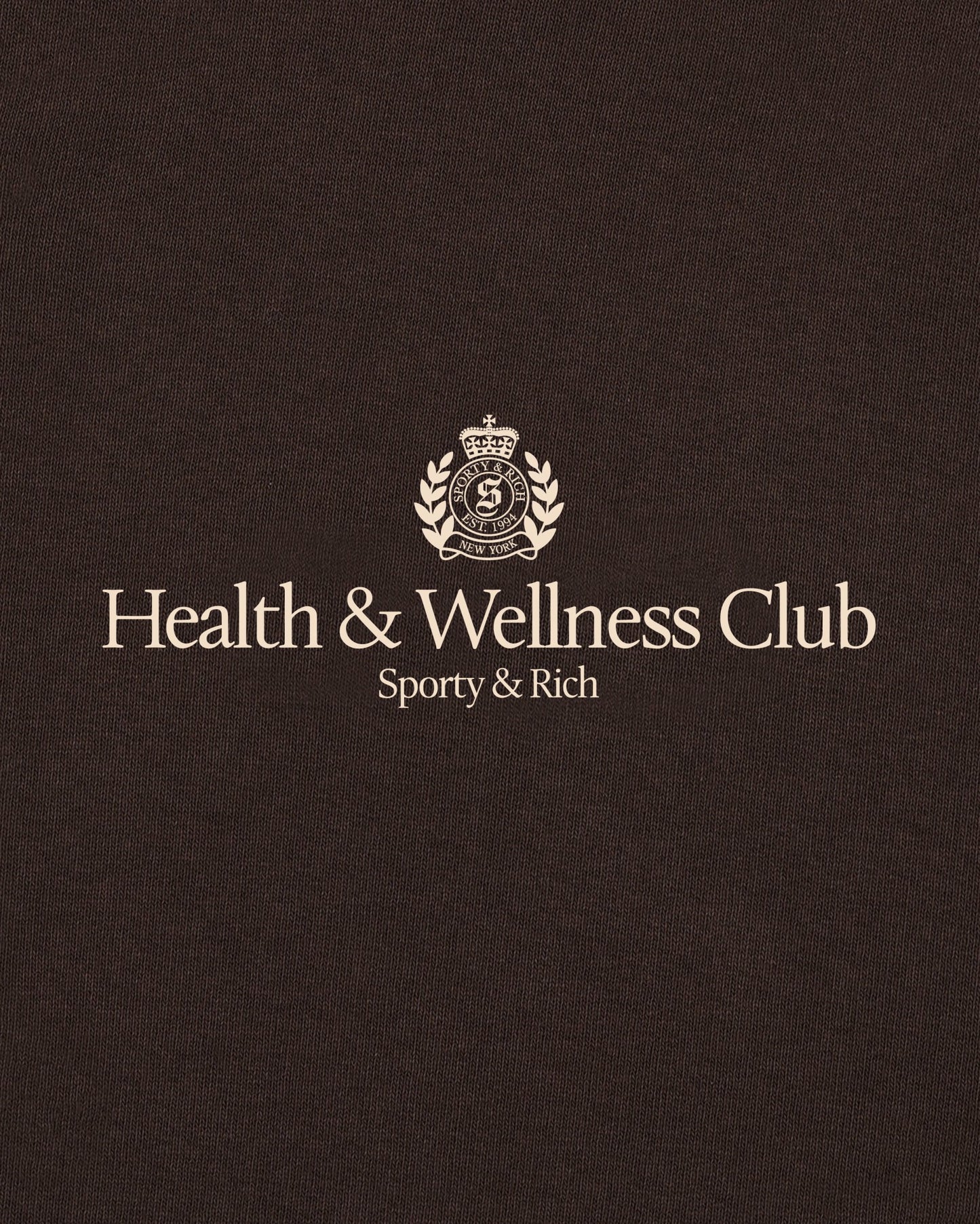 H&W Crest T-Shirt - Chocolate/Ecru