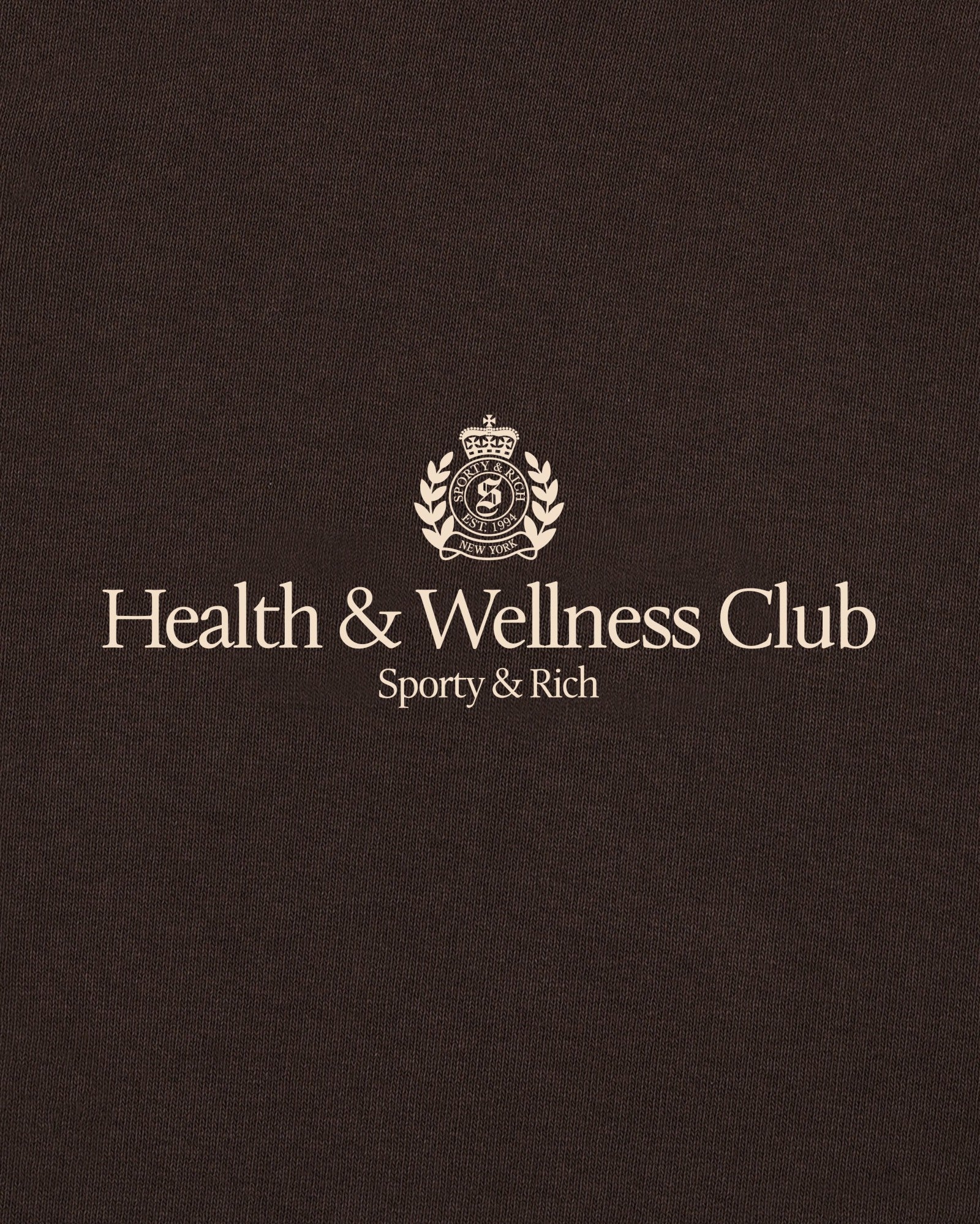 H&W Crest T-Shirt - Chocolate/Ecru