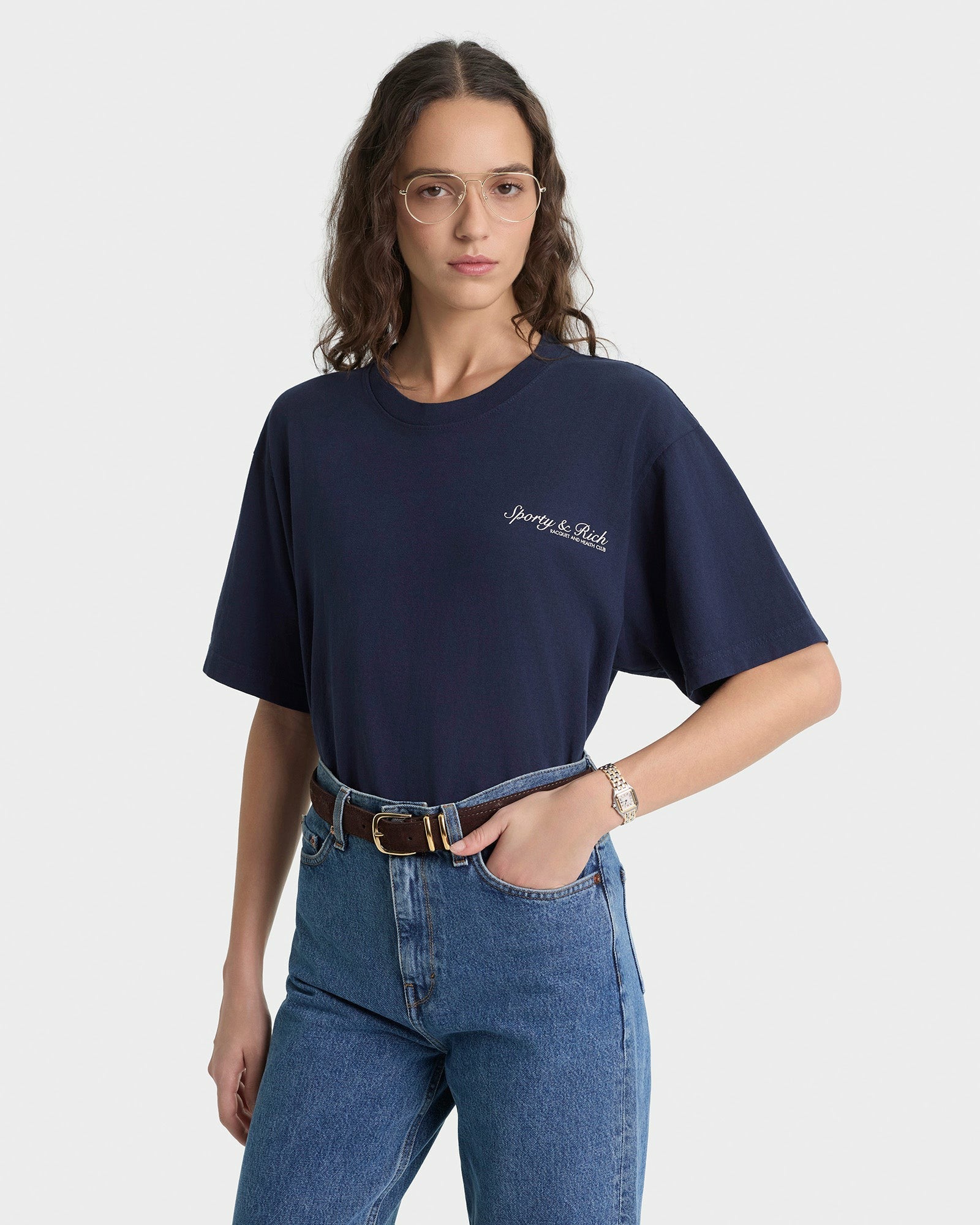 Syracuse T-Shirt - Navy/Ecru
