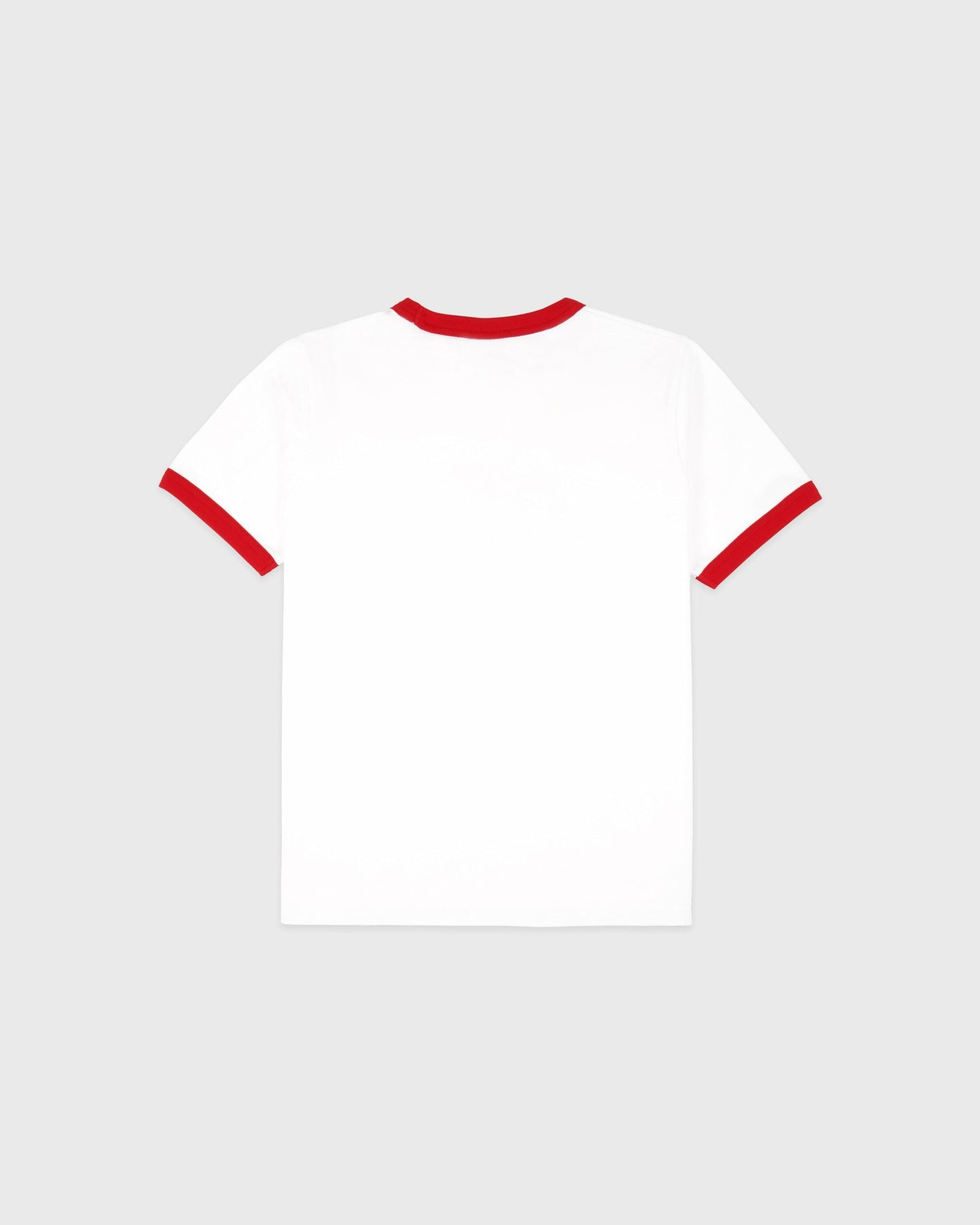 California Emblem Ringer Tee - White/Ruby
