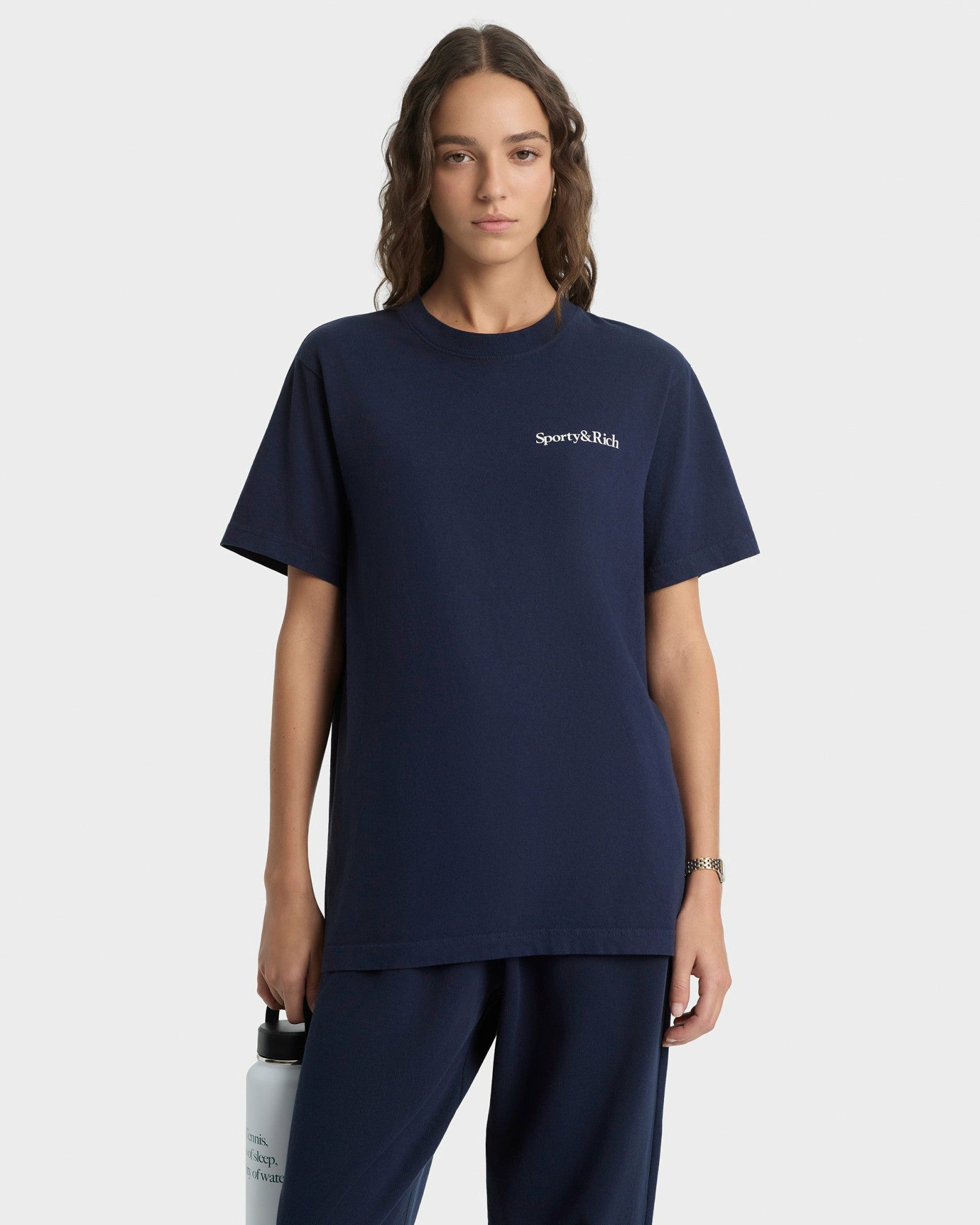 Play Tennis T-Shirt - Navy/White