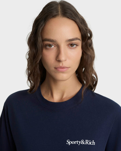 Play Tennis T-Shirt - Navy/White