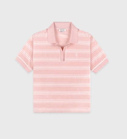 SRC Terry Polo - Pink Dolphin Striped