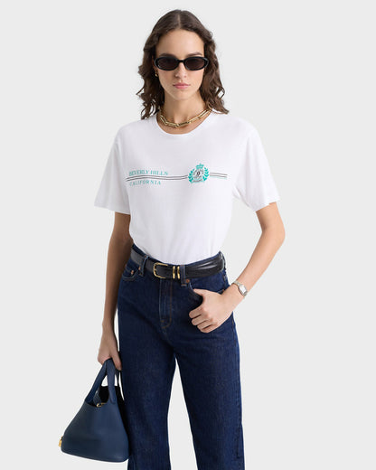 Beverly Hills Horizon Soft T-Shirt - White