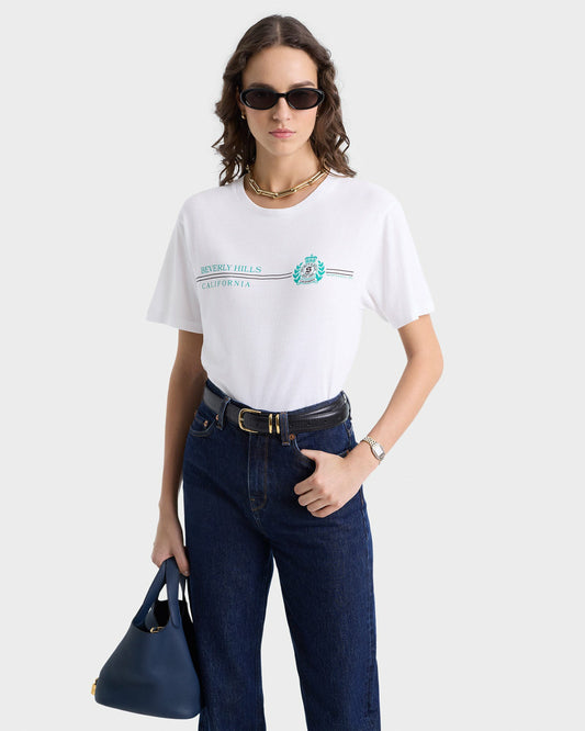 Beverly Hills Horizon Soft T-Shirt - White