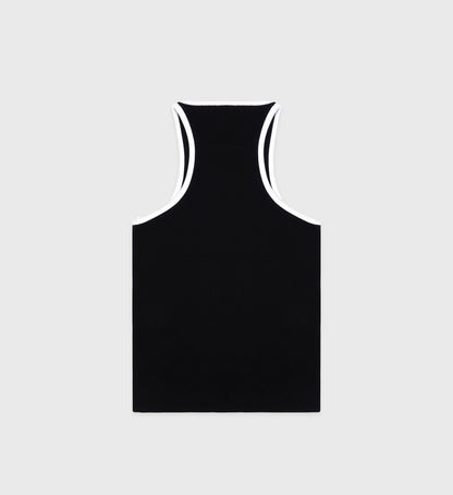 SRHWC Ribbed Tank - Black/White