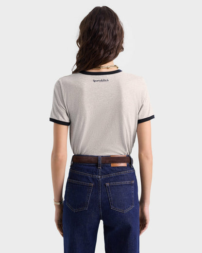 UCLA Crest Ringer Tee - Heather Gray/Navy