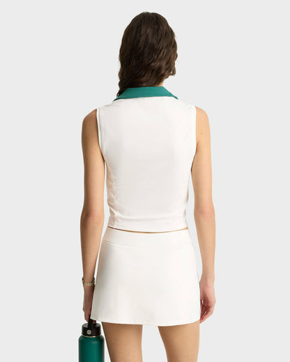 SRC Sports Polo Vest - White/Alpine