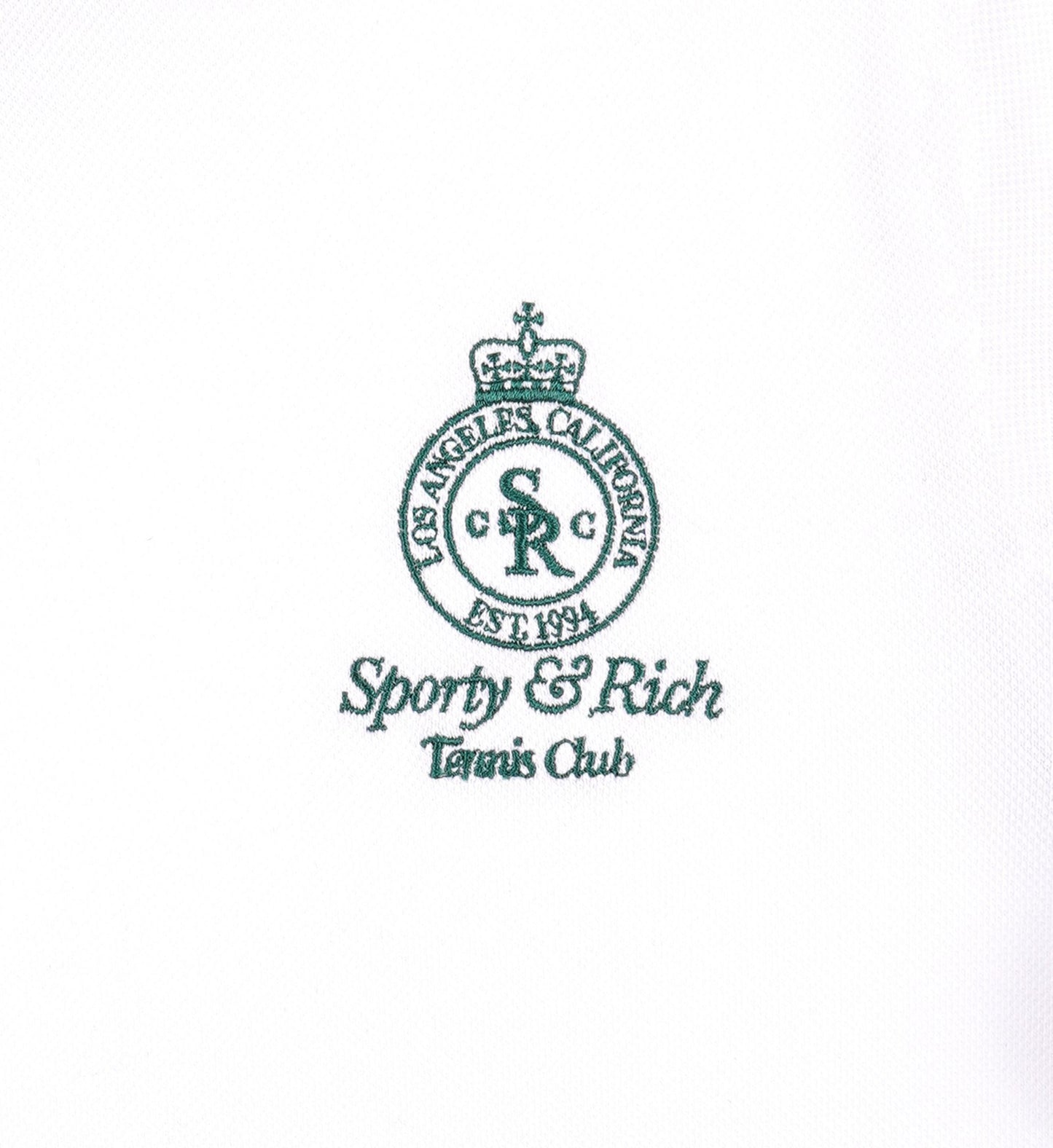 Crown 70s Pique Polo - White/Alpine