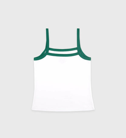 Crown Tennis Pique Tank - White/Alpine
