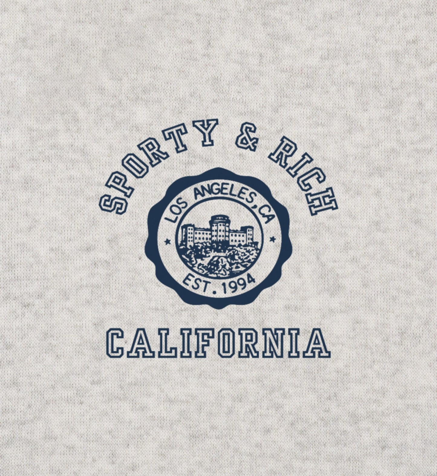 California Emblem Soft Ringer Tee - Heather Gray/Navy
