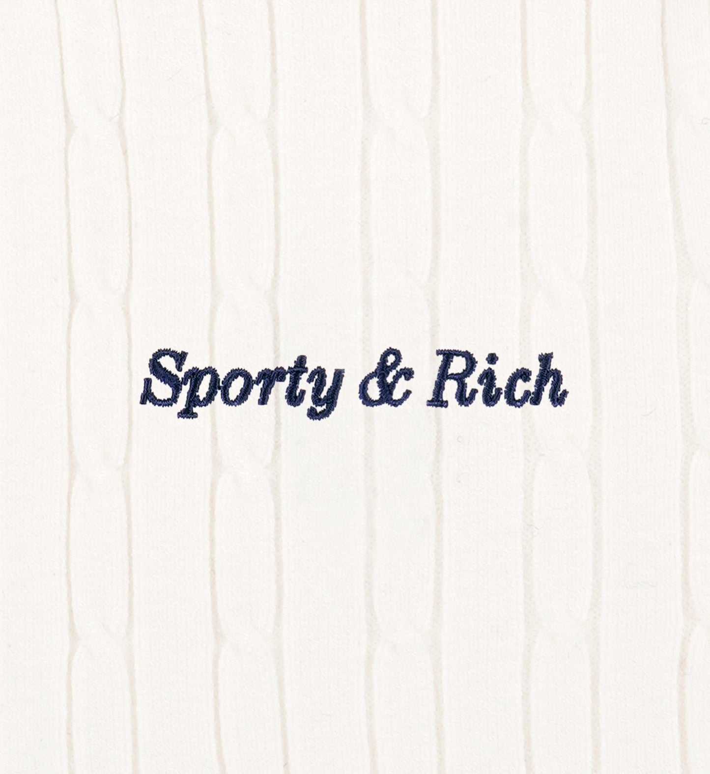 Eden Crest Mini Cable Polo - White/Navy