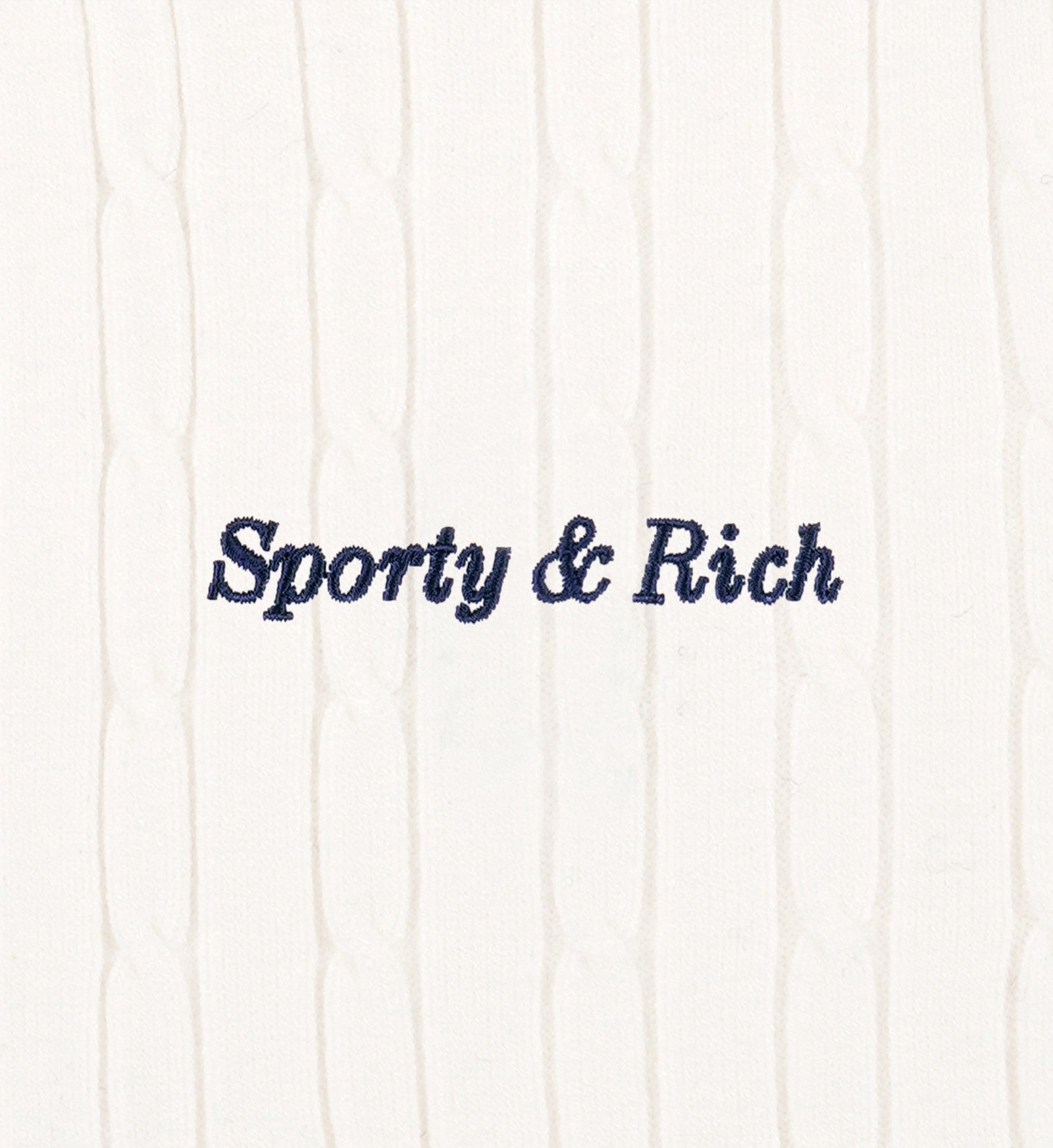 Eden Crest Mini Cable Polo - White/Navy