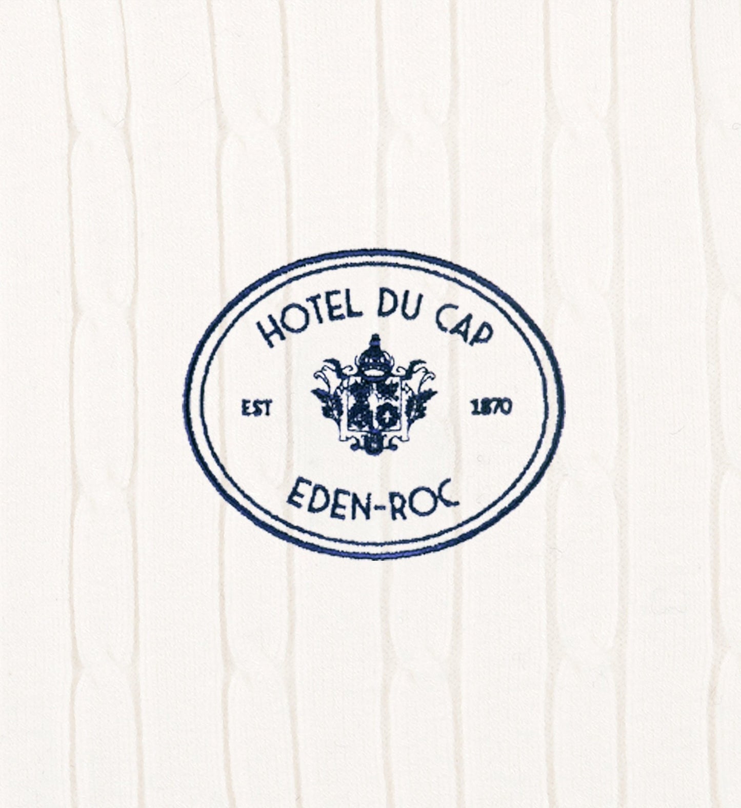 Eden Crest Mini Cable Polo - White/Navy