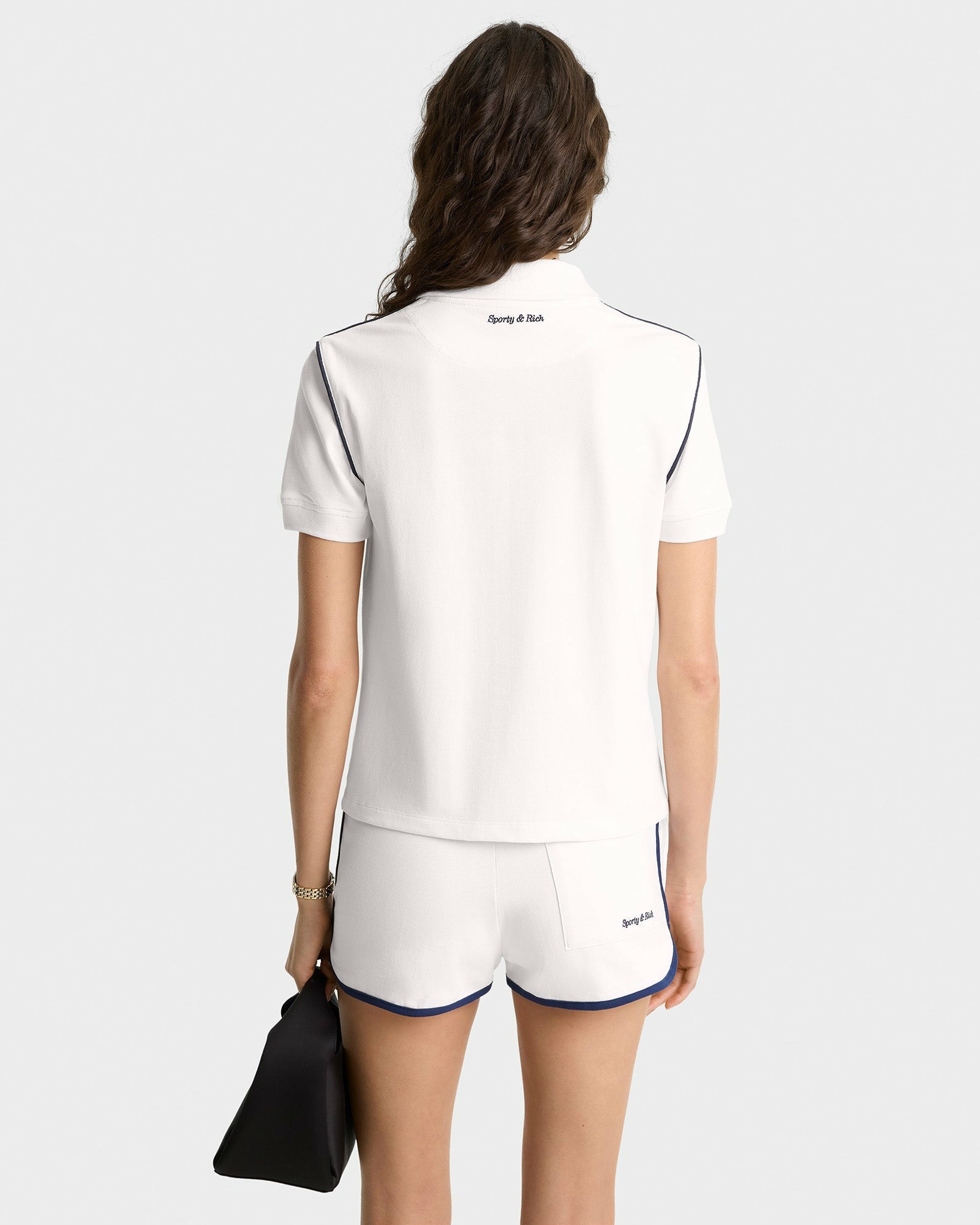 Eden Crest Embroidered Pique Polo - White/Navy