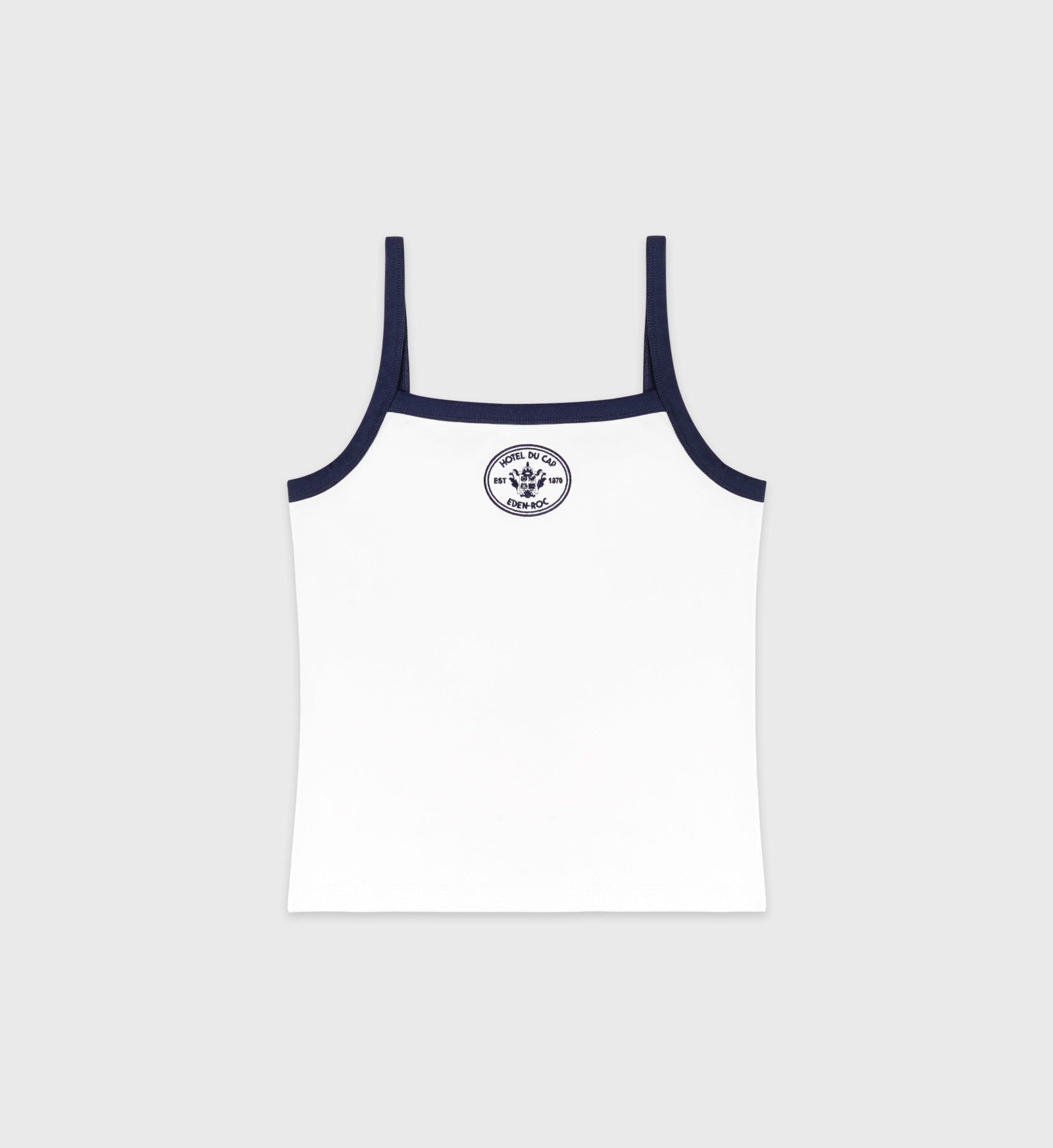 Eden Crest Embroidered Pique Tank - White/Navy
