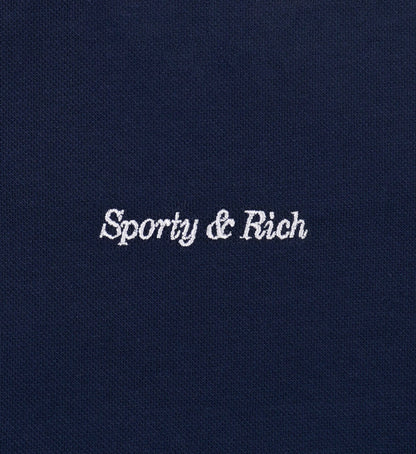 Eden Crest Embroidered Pique Tank - Navy/White