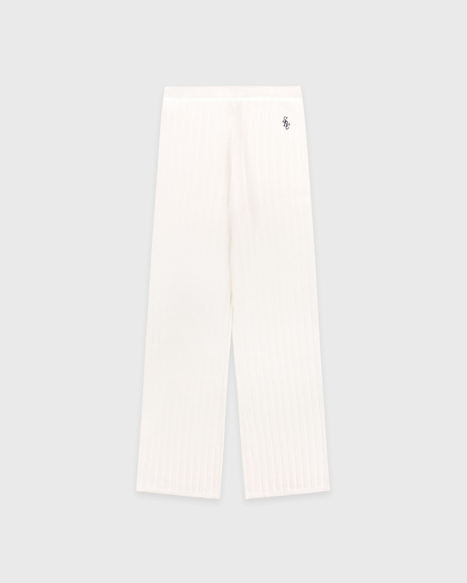 SRC Ribbed Trousers - Ecru/Navy