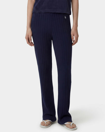 SRC Ribbed Trousers - Dark Navy/White