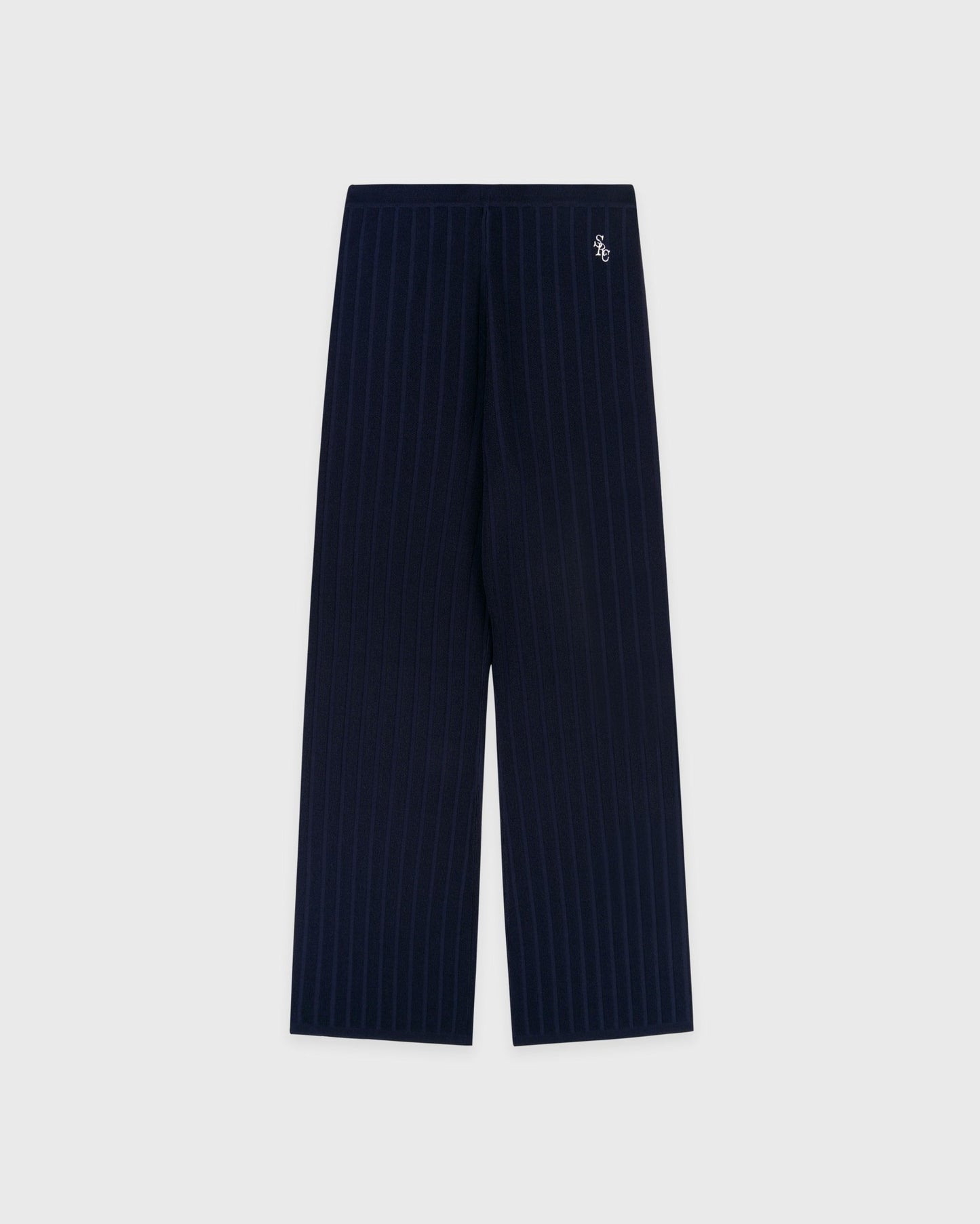 SRC Ribbed Trousers - Dark Navy/White