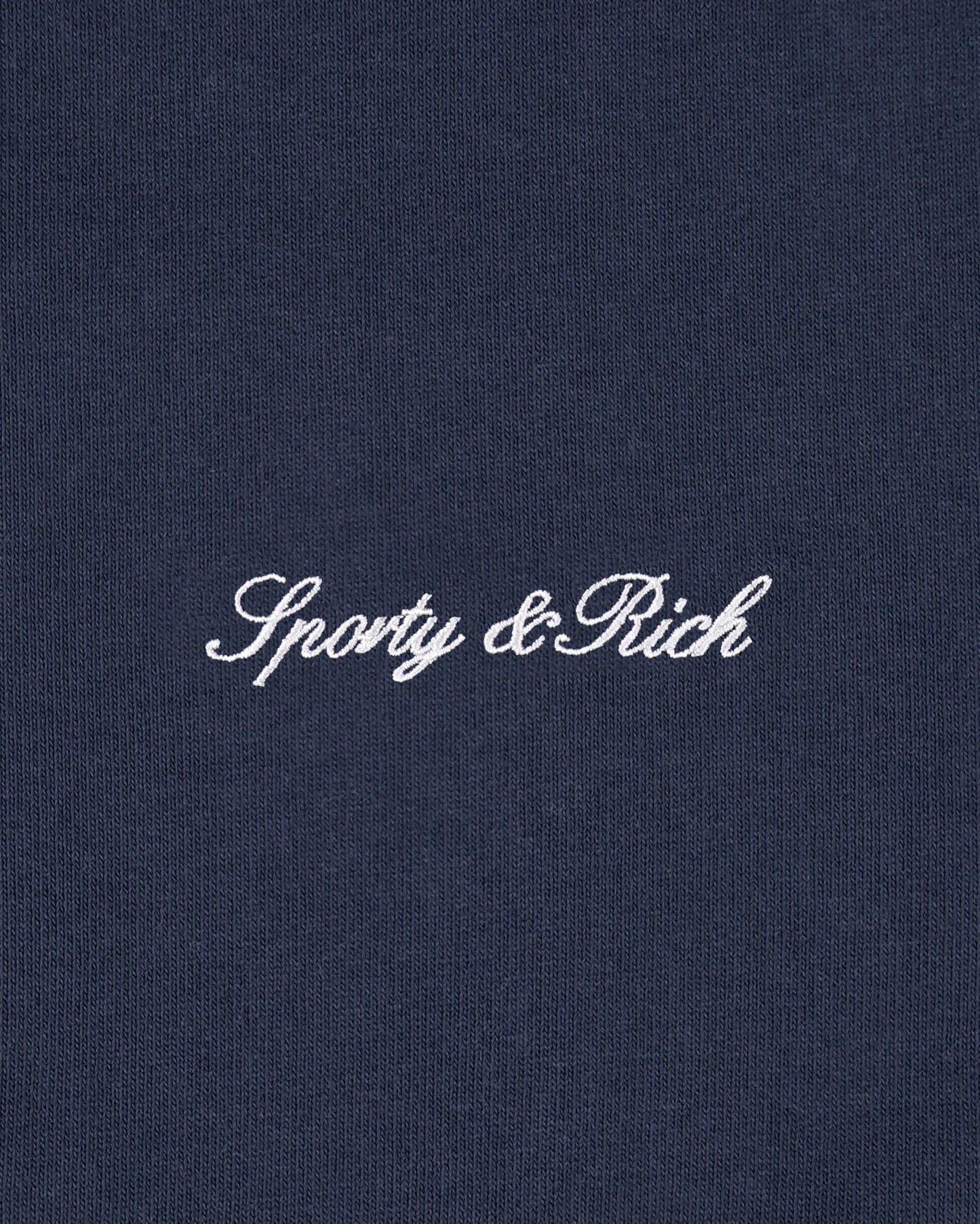 Signature Logo Embroidered Wide Sweatpant - Light Navy/White