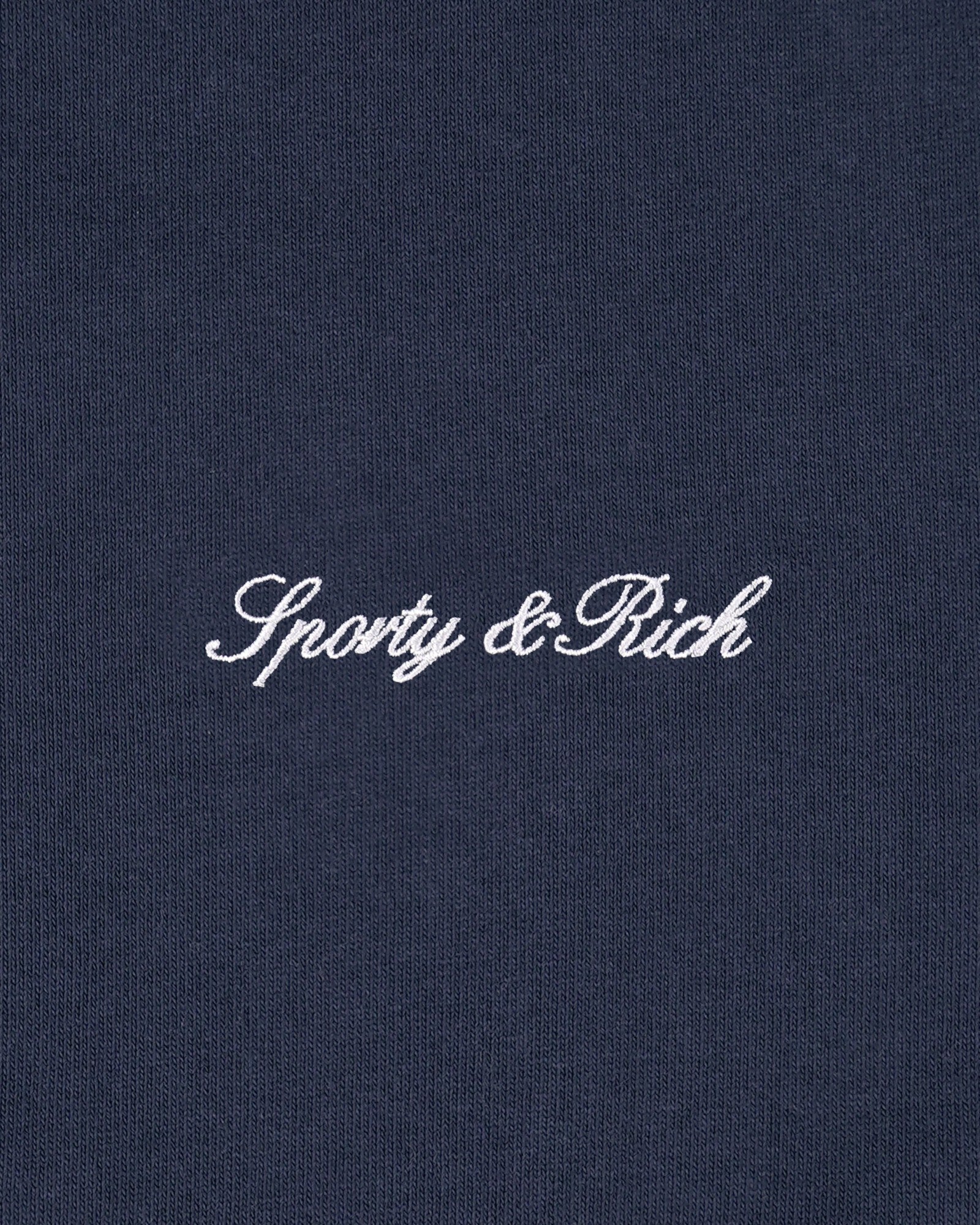 Signature Logo Embroidered Wide Sweatpant - Light Navy/White