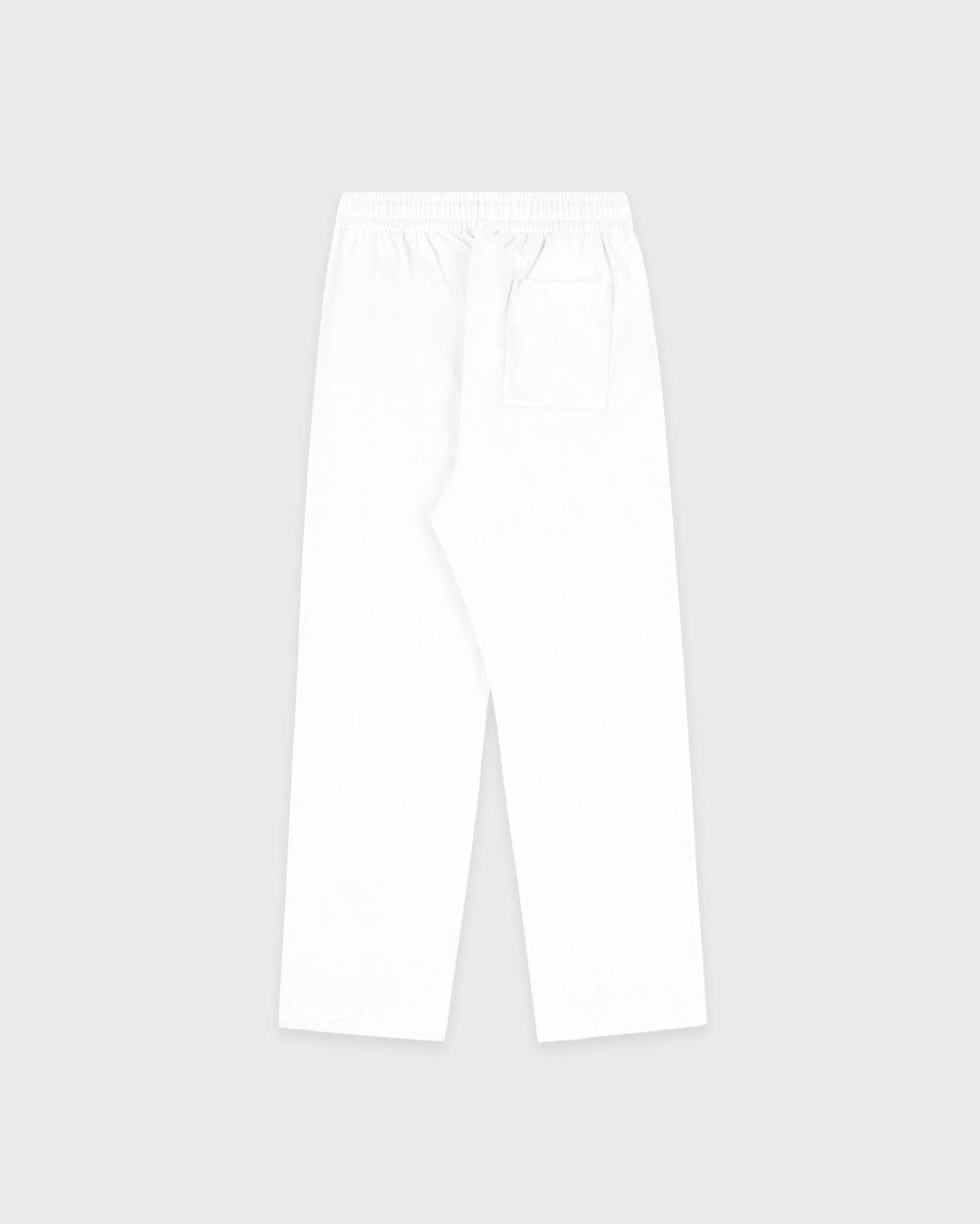 Signature Logo Embroidered Wide Sweatpant - White/Light Navy