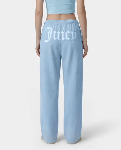 Juicy Emblem Wide Sweatpant - Sky Blue