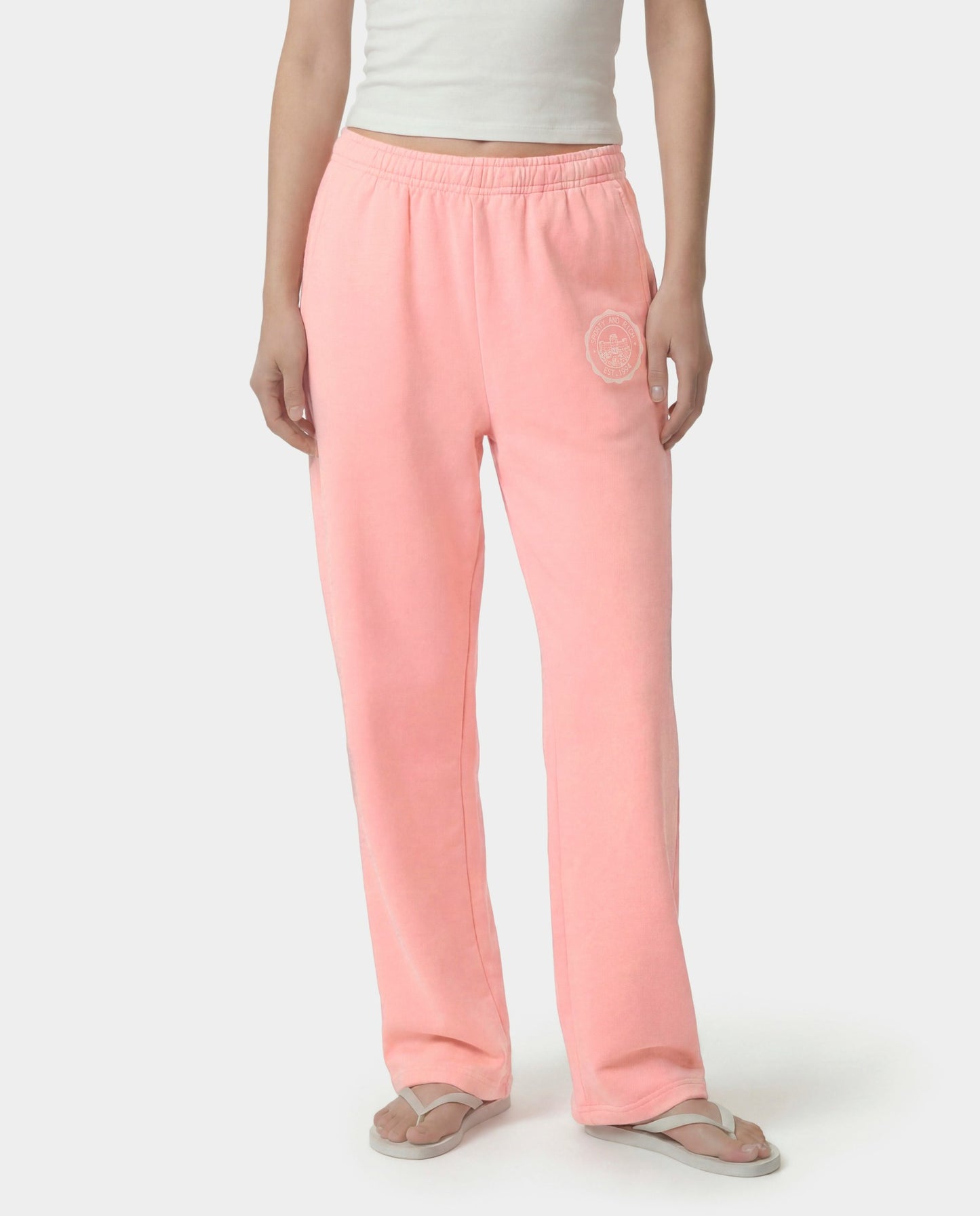 Juicy Emblem Wide Sweatpant - Rose