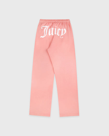 Juicy Emblem Wide Sweatpant - Rose