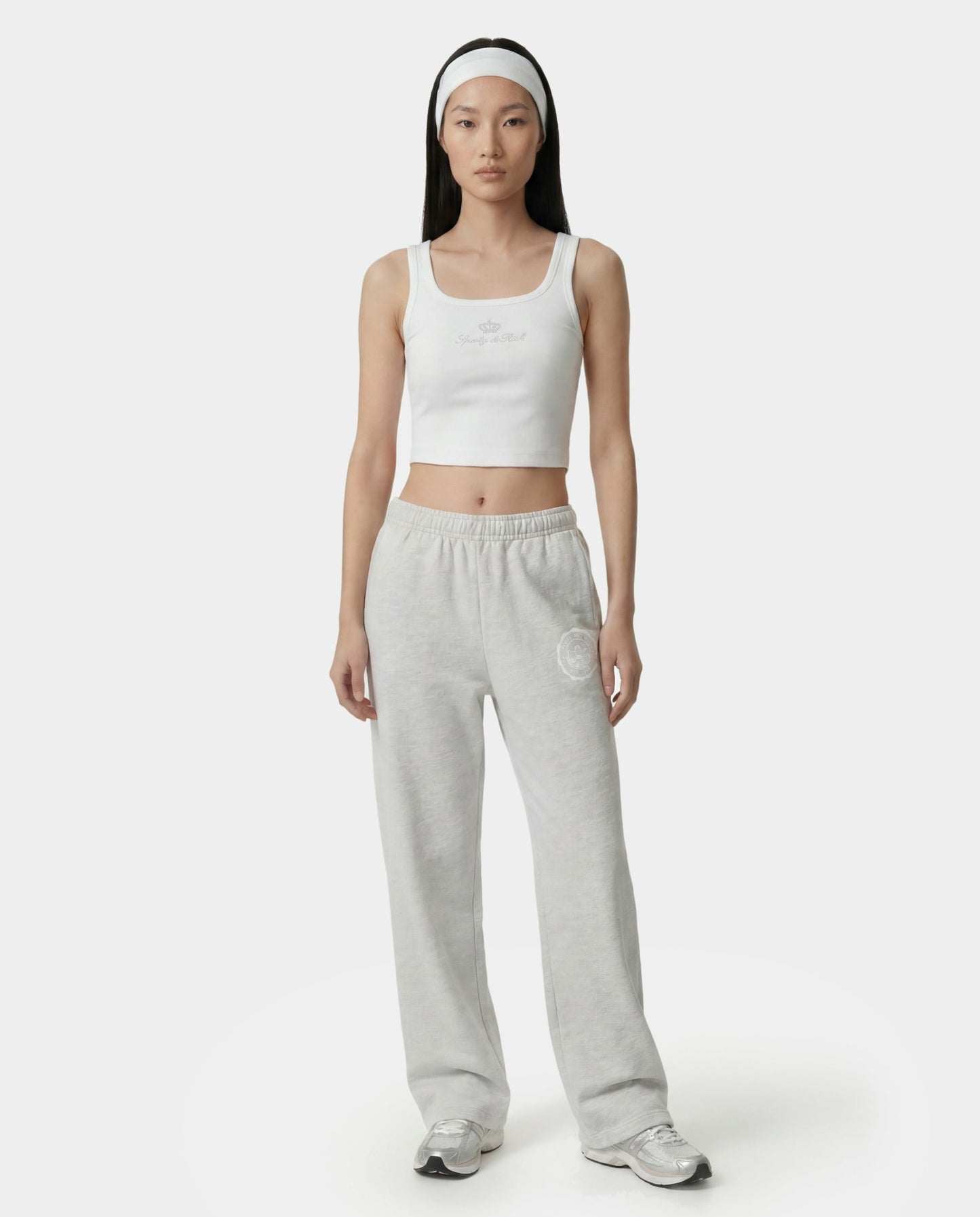 Juicy Emblem Wide Sweatpant - Heather Gray