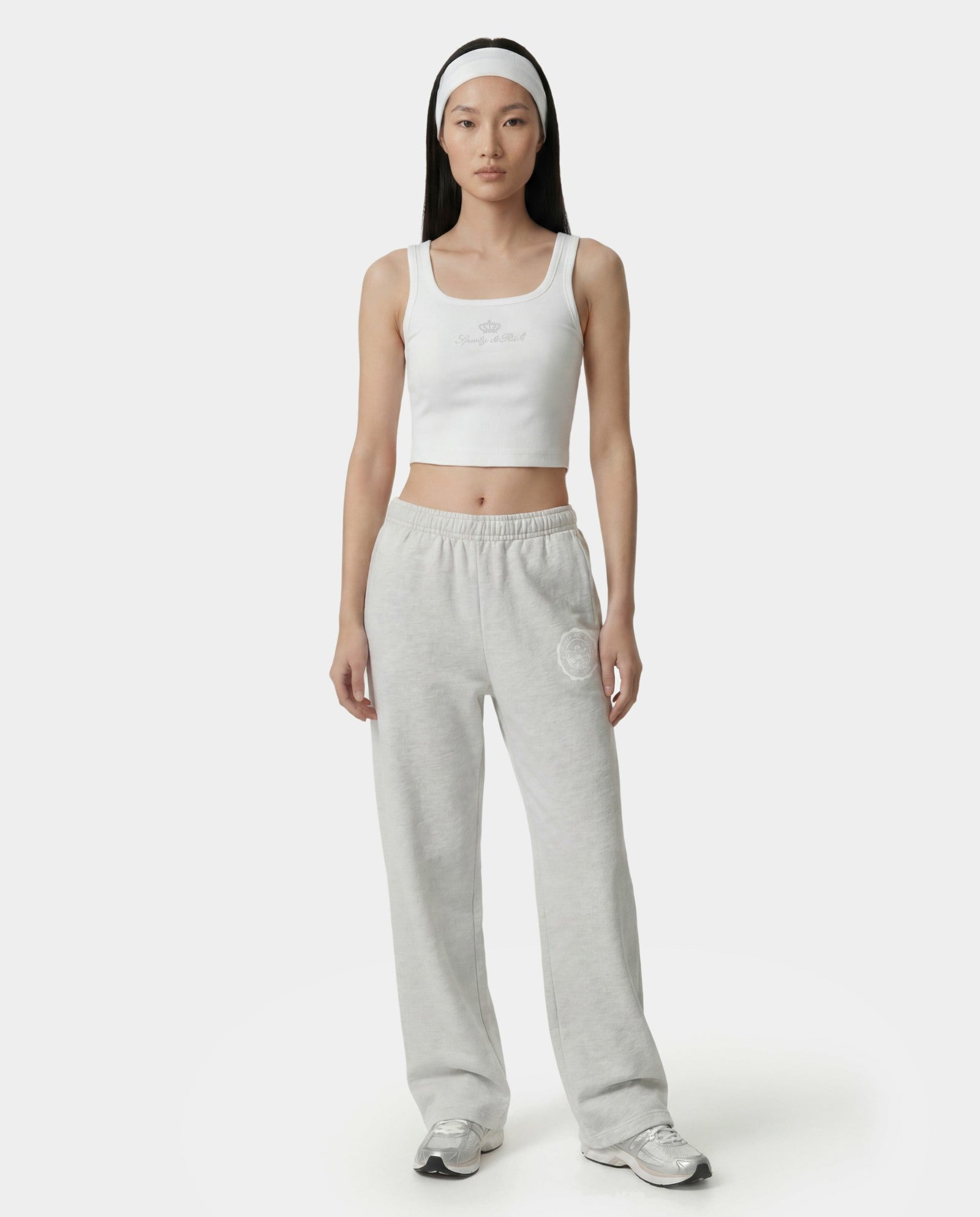 Juicy Emblem Wide Sweatpant - Heather Gray