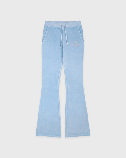 Juicy Script Velour Sweatpant - Sky Blue